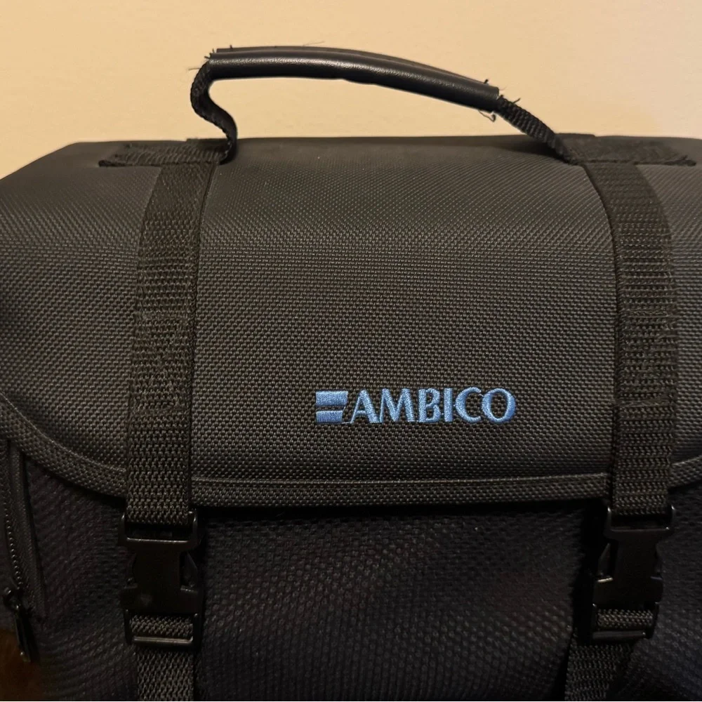 Vintage Ambico Black Padded Bag Camcorder Shoulder Strap